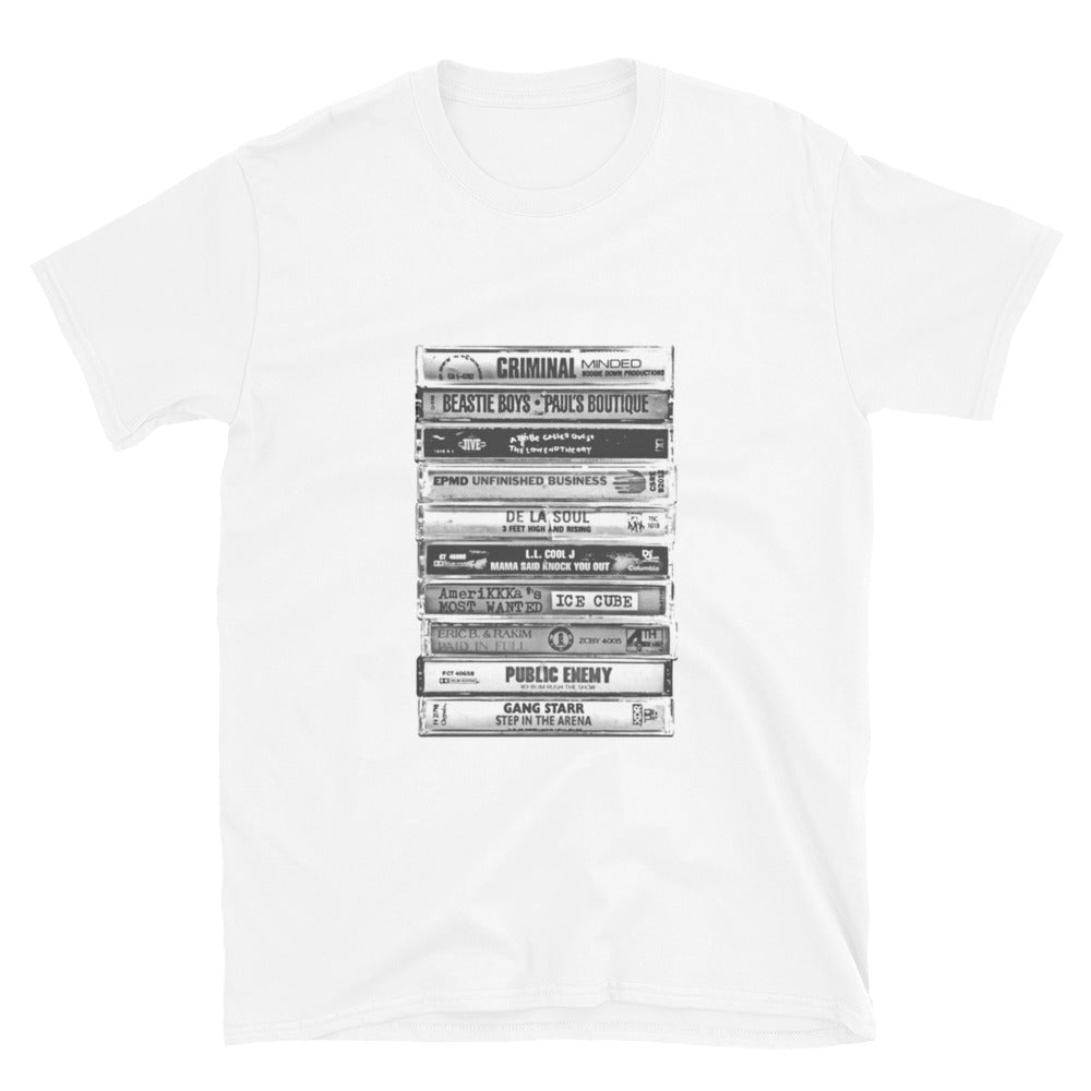Old School Rappers / Hip Hop Tapes / Cassettes T shirt / Rap Cassettes Stack