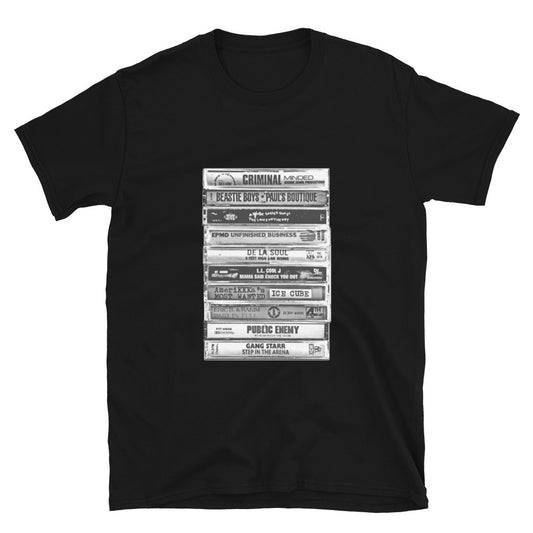 Old School Rappers / Hip Hop Tapes / Cassettes T shirt / Rap Cassettes Stack