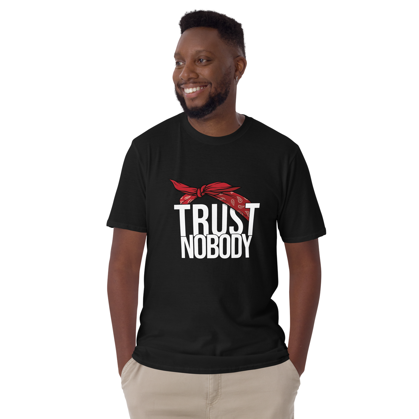 Tupac Trust Nobody / Old School Hip Hop Quote / 2Pac T shirt / Red Bandana T Shirt