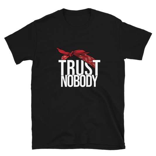 Tupac Trust Nobody / Old School Hip Hop Quote / 2Pac T shirt / Red Bandana T Shirt