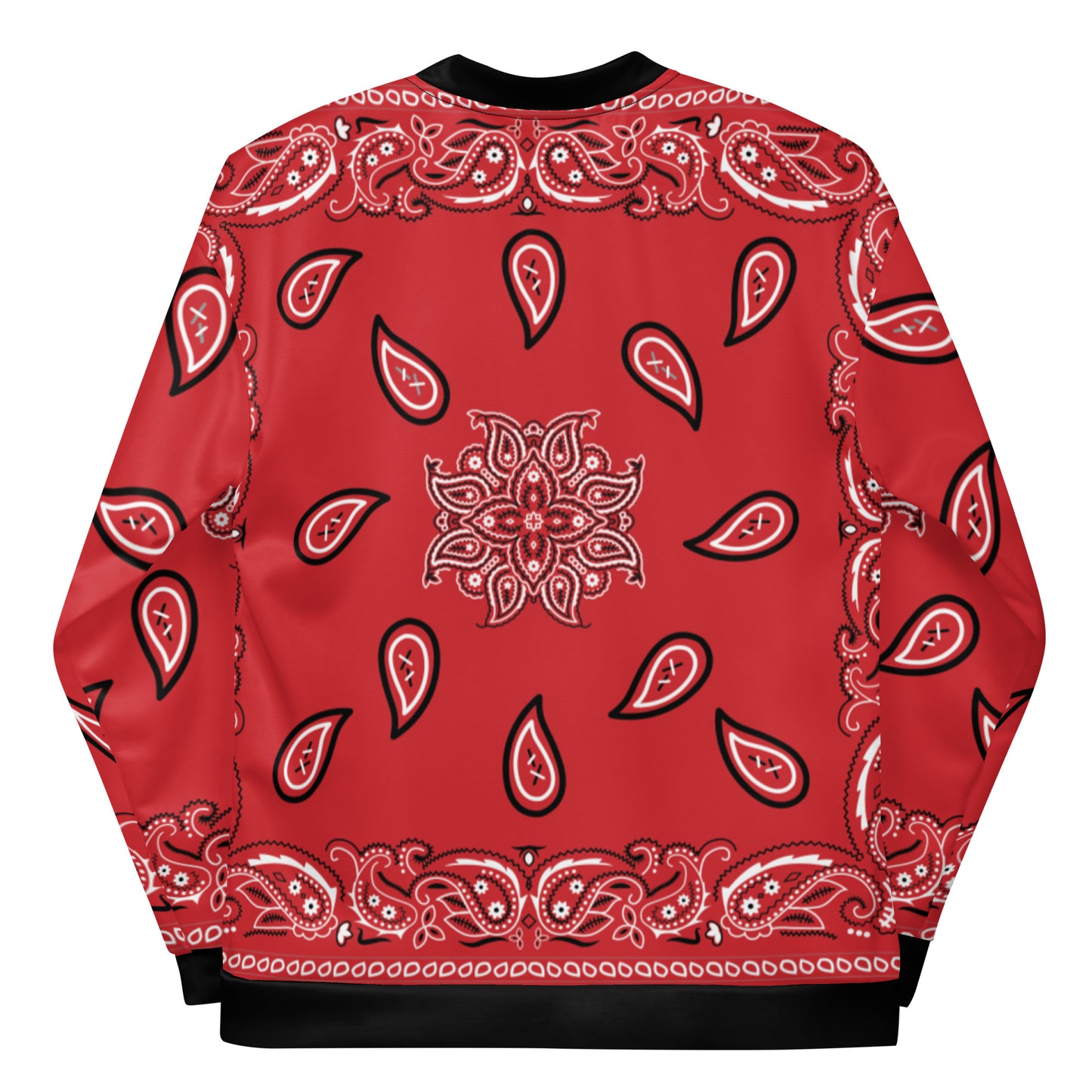 Red Bandana Jacket / Hip Hop Bomber Jacket/ Old School Hip Hop / Red Bandana Paisley