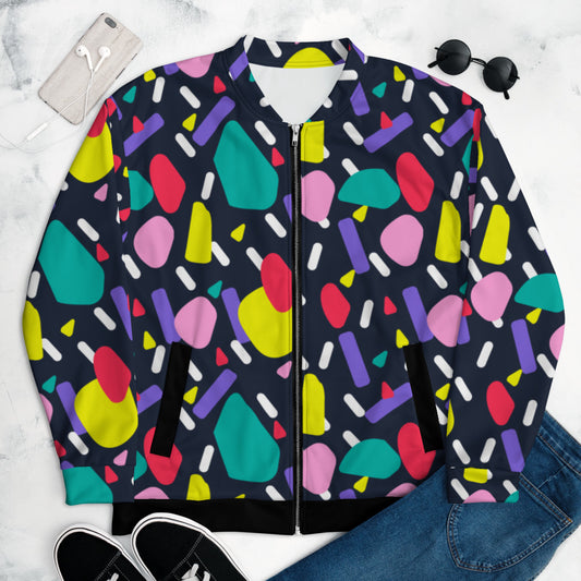 90s Hip Hop Fashion / Colorful Bomber Jacket / Festival Jacket / Hip Hop Clothing