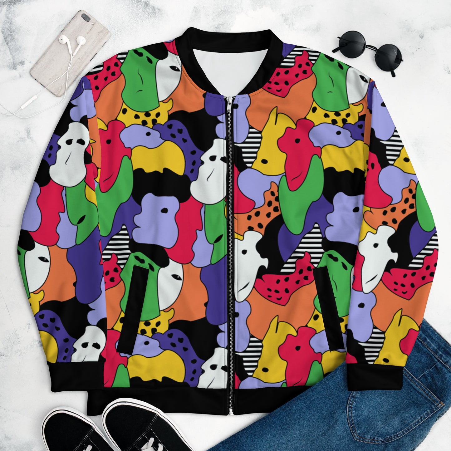 Fresh Jacket / Festival Jacket / Colorful African Bomber Jacket