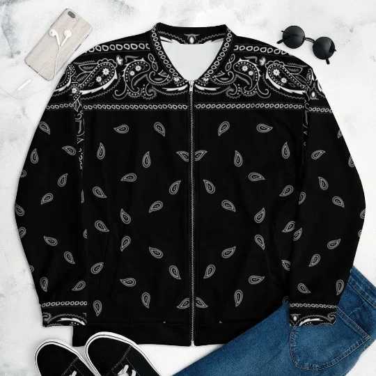 Snoop Dogg's Style Bandana Jacket / Black Bandana Paisley Jacket